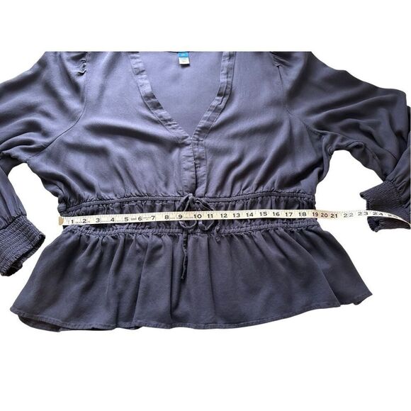 Old Navy waist defined navy peasant blouse - XXL - 🙂3/$15 - Picture 6 of 9